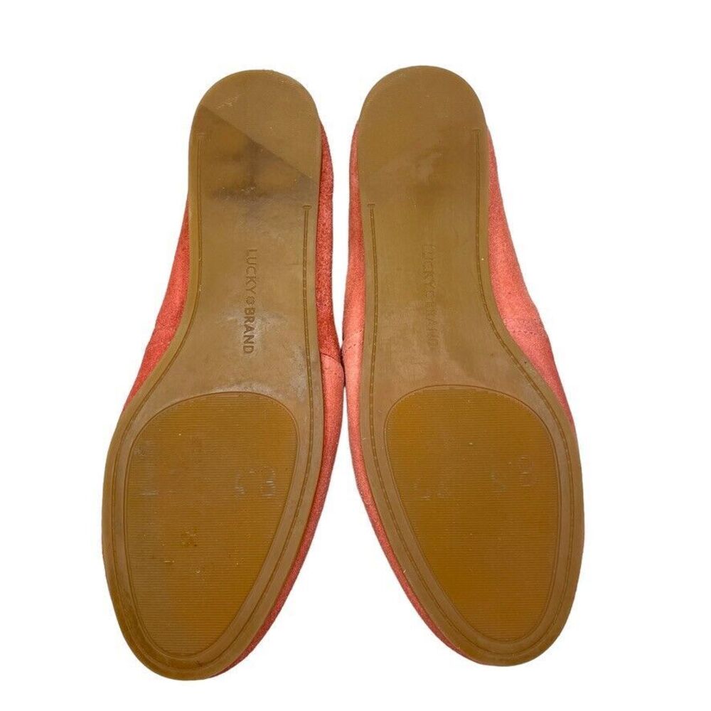 Lucky Brand Womens Brettany Dark Pink Suede Slip on Ballet Flat EUC Size 8.5 - Picture 8 of 11